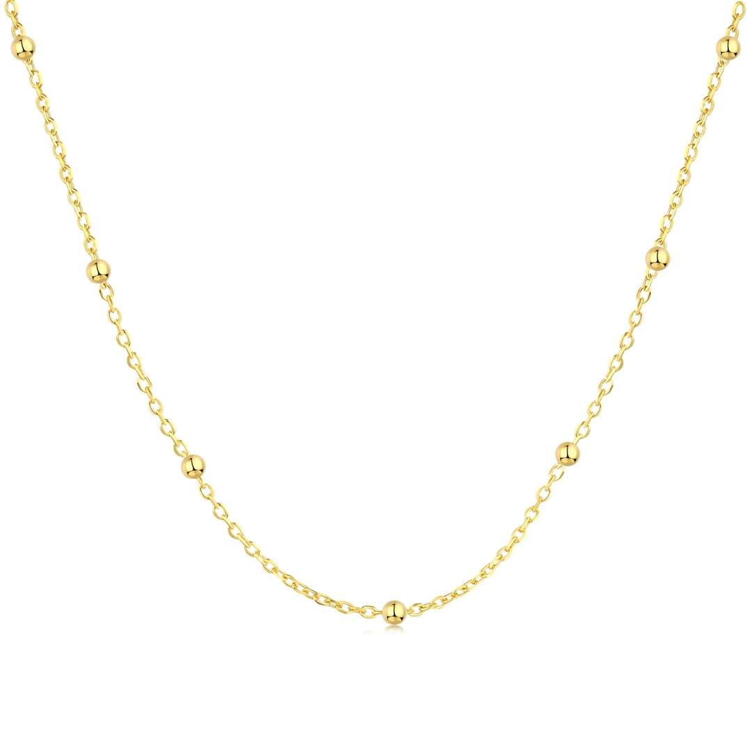 [Solara Jewelry]Small Bead Clavicle Chain Simple Necklace