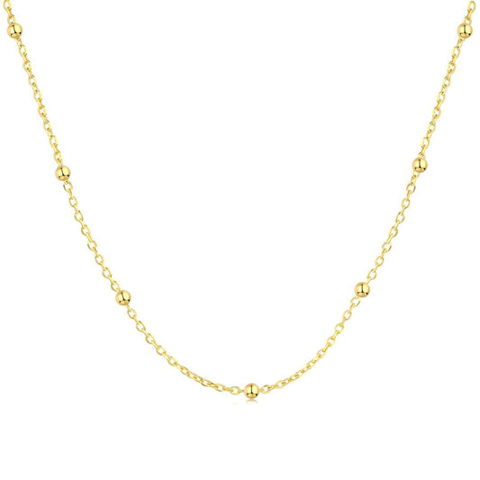 [Solara Jewelry]Small Bead Clavicle Chain Simple Necklace