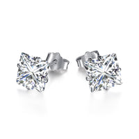 [Solara Jewelry]スタイリッシュシャイニースクエアセンターストーンスタッドピアス