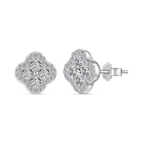 [Solara Jewelry]四つ葉のクローバー 花形ピアス