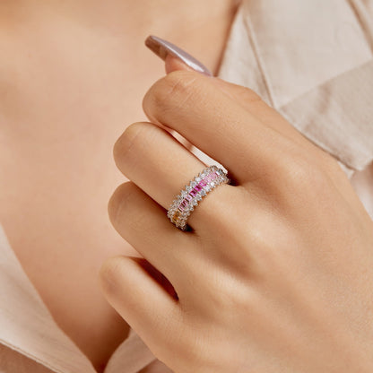 [Solara Jewelry]Ornate Colorful Radiant Cut Daily Ring