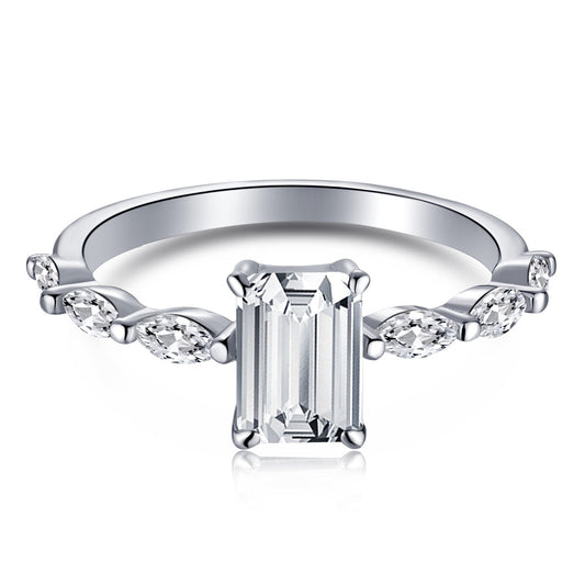 [Solara Jewelrys ]1.0 Carat Dainty Resplendent Radiant Cut Daily Ring
