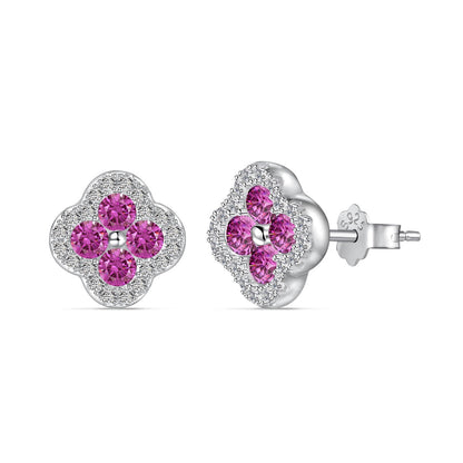 [Solara Jewelry]Four-Leaf Clover Flower Shaped Earrings