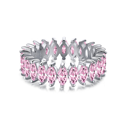 [Solara Jewelry]Gorgeous Marquise Cut Tennis Ring