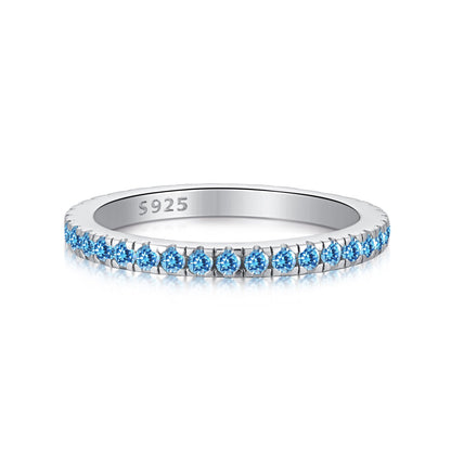[Solara Jewelry]Delicate Sparkling Round Cut Daily Ring