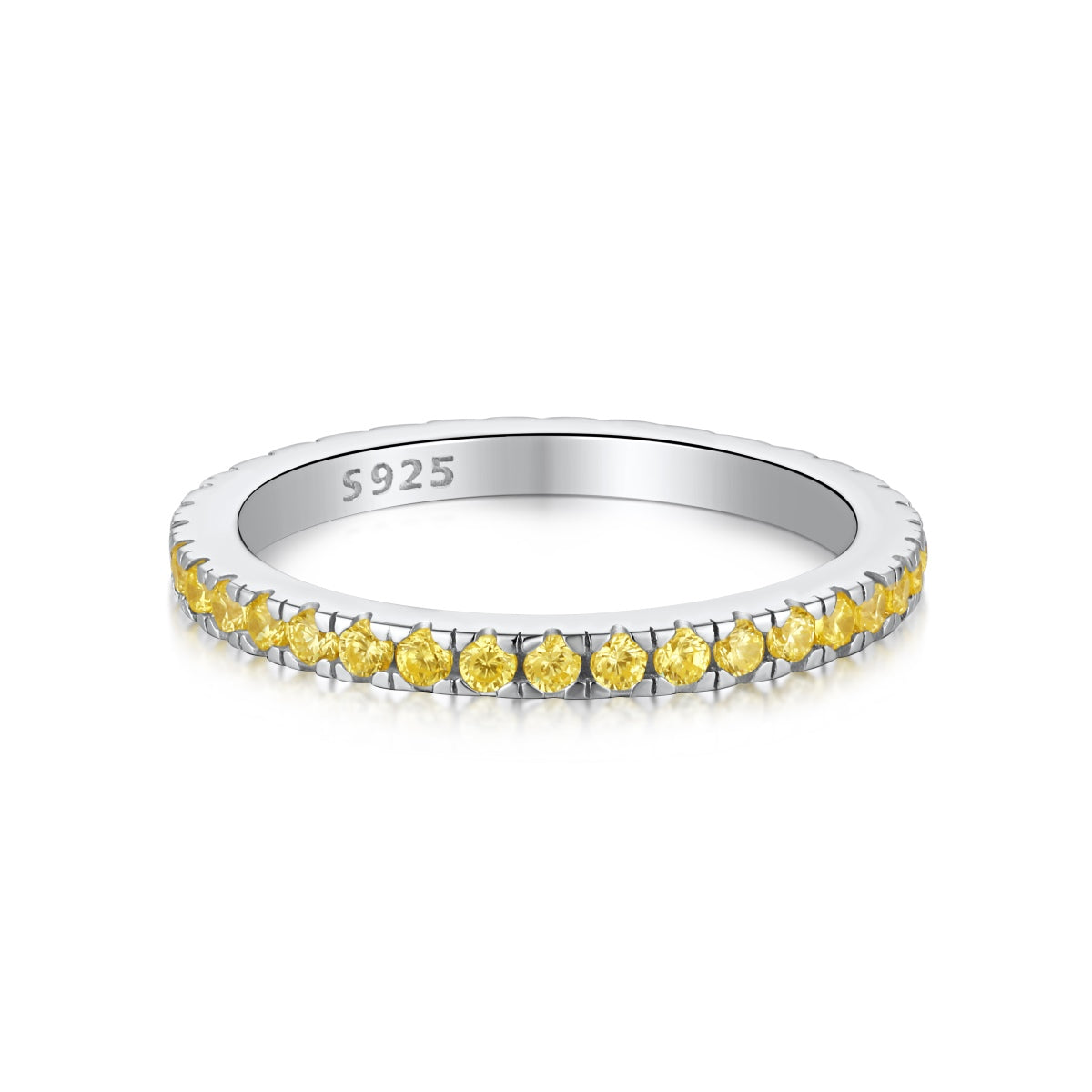 [Solara Jewelry]Delicate Sparkling Round Cut Daily Ring