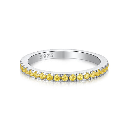 [Solara Jewelry]Delicate Sparkling Round Cut Daily Ring