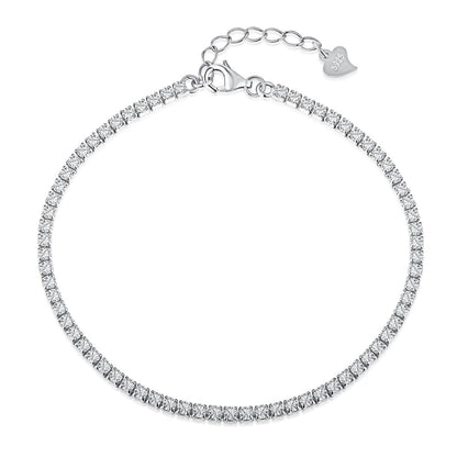 [Solara Jewelry]Radiant Shinning Princess Cut Tennis Bracelet
