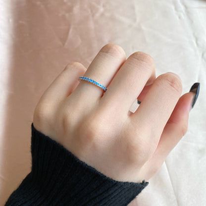 [Solara Jewelry]Delicate Sparkling Round Cut Daily Ring