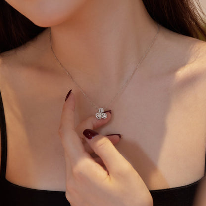 [Solara Jewelry]Elegant Flower Shape Pear Cut Necklace