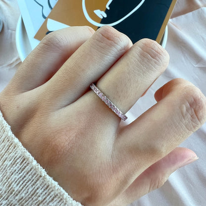[Solara Jewelry]Delicate Sparkling Round Cut Daily Ring