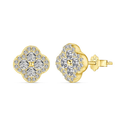 [Solara Jewelry]Four-Leaf Clover Flower Shaped Earrings