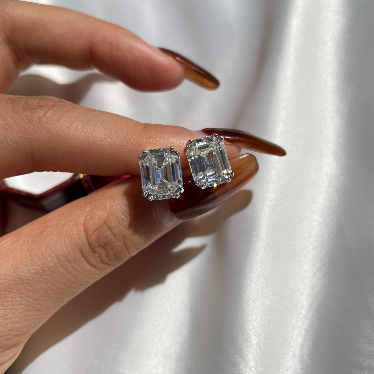 [Solara Jewelry]Dazzling Square Shape Earrings