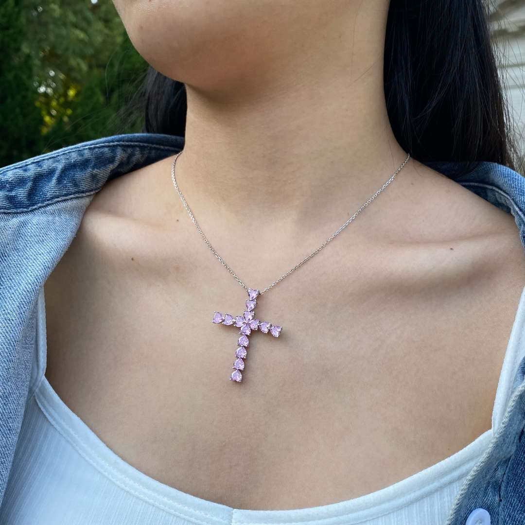 [Solara Jewelry]Radiant Cross Shape Necklace
