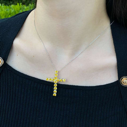 [Solara Jewelry]Radiant Cross Shape Necklace