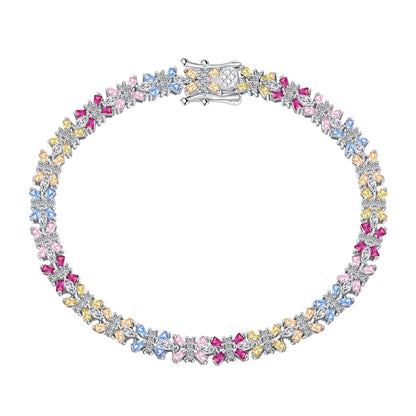 [Solara Jewelry]Radiant Colorful Emerald Cut Party Bracelet