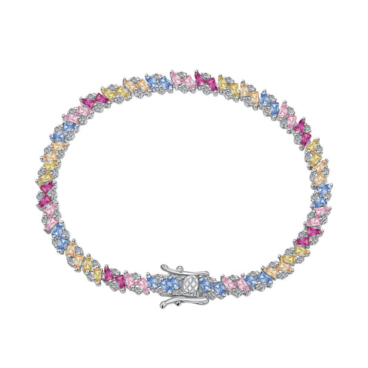 [Solara Jewelrys ]Ornate Sparkling Multi Cut Party Bracelet