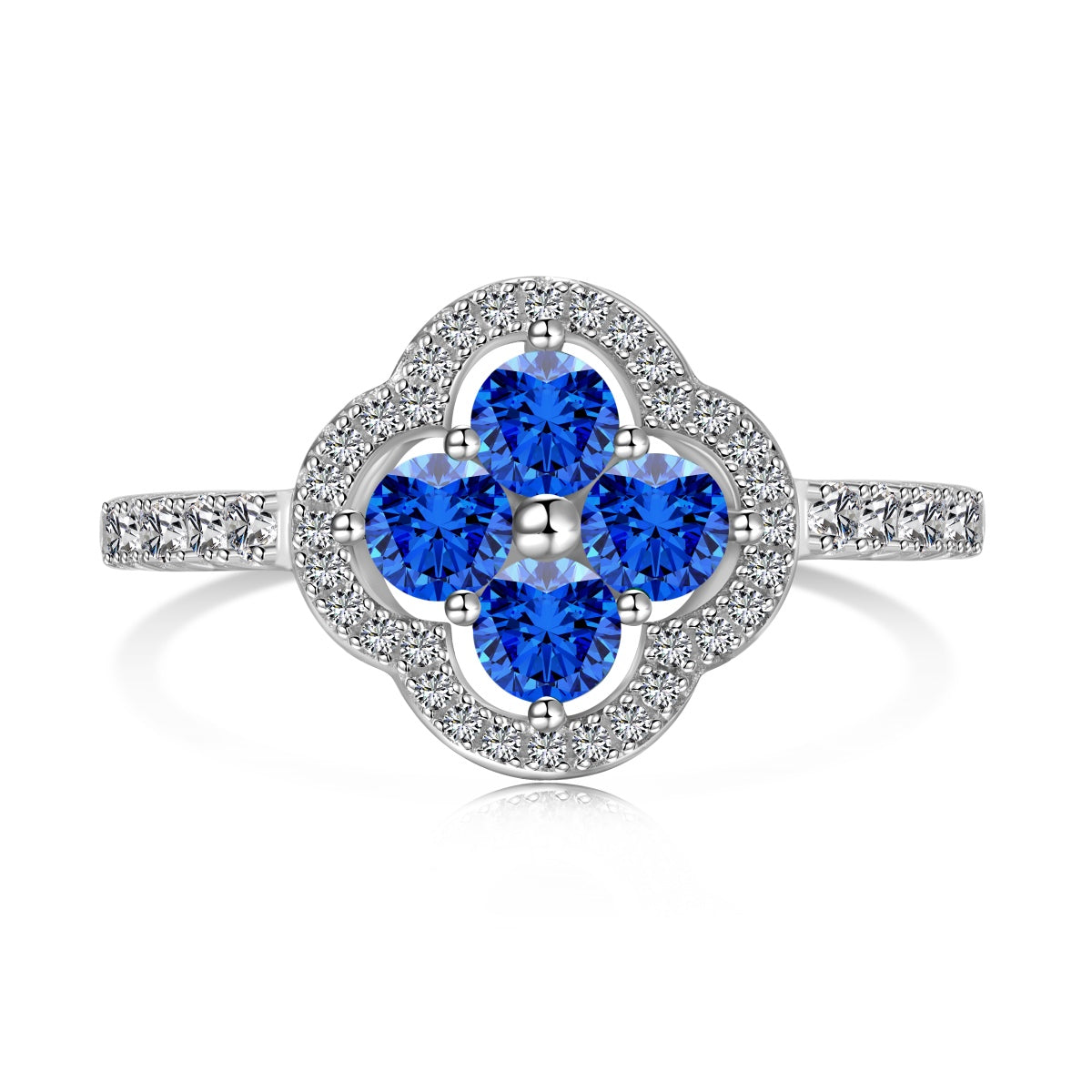 [Solara Jewelry]Four Leaf Clover Flower Design Ring