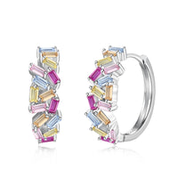 [Solara Jewelry]Dazzling Colorful Emerald Cut Daily Earrings