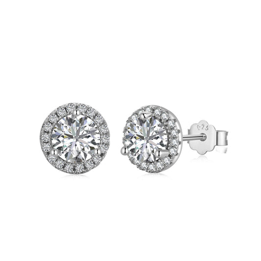 [Solara Jewelrys ]Classic Princess Round Shape Earrings