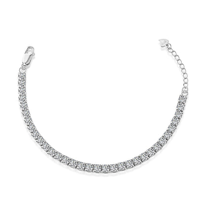 [Solara Jewelry]Sparkling Radiant Princess Cut Tennis Bracelet