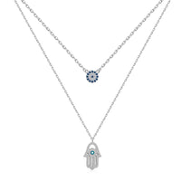 [Solara Jewelry]Demon Eye Hamsa Palm Necklace