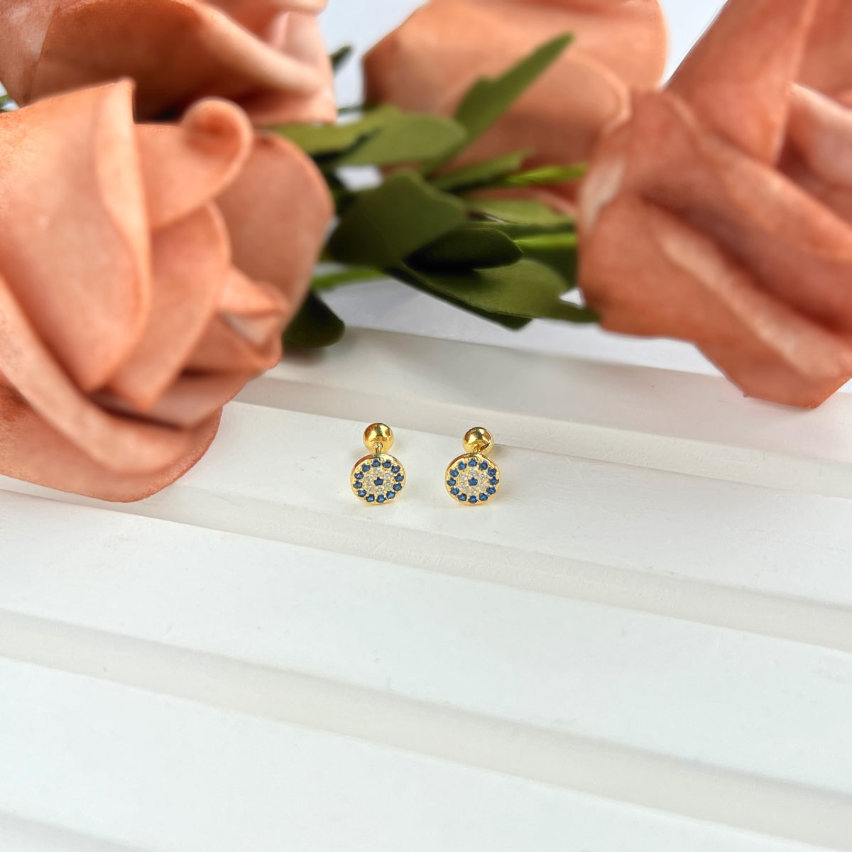 [Solara Jewelry]Devil's Eye Ear Bone Nail Earrings