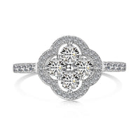 [Solara Jewelry]Vierblättriges Kleeblatt Blumen-Design Ring