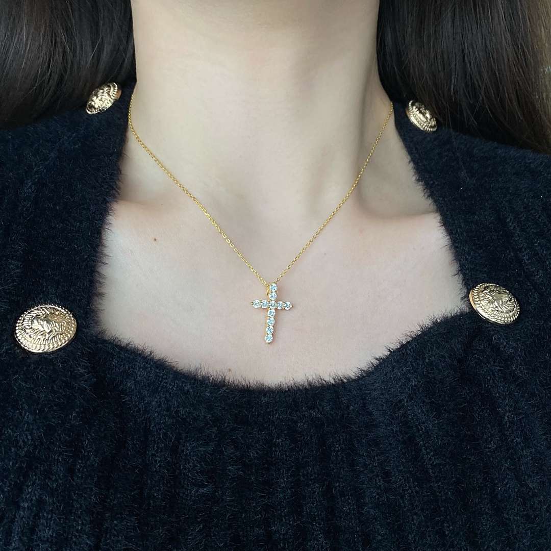 [Solara Jewelry]Unique Cross Shape Necklace