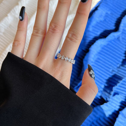 [Solara Jewelrys ]0.25 Carat Radiant Romance Heart Cut Lover Ring