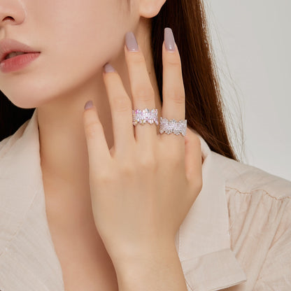 [Solara Jewelry]Luxurious Colorful Radiant Cut Daily Ring