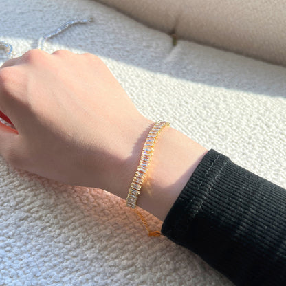 [Solara Jewelry]Exquisite Emerald Cut Daily Bracelet