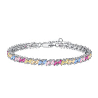 [Solara Jewelry]Ornate Sparkling Multi Cut Party Bracelet