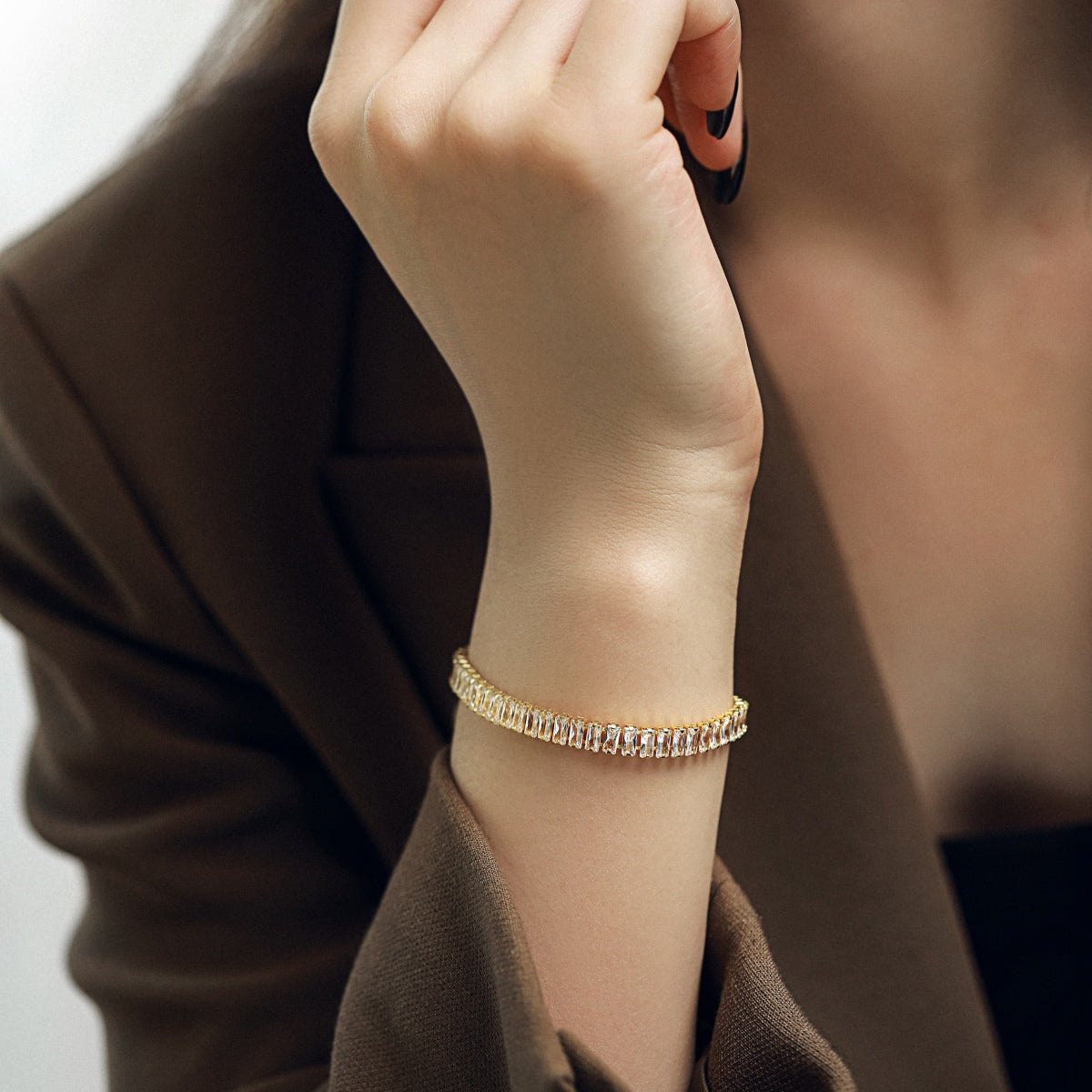 [Solara Jewelry]Exquisite Emerald Cut Daily Bracelet