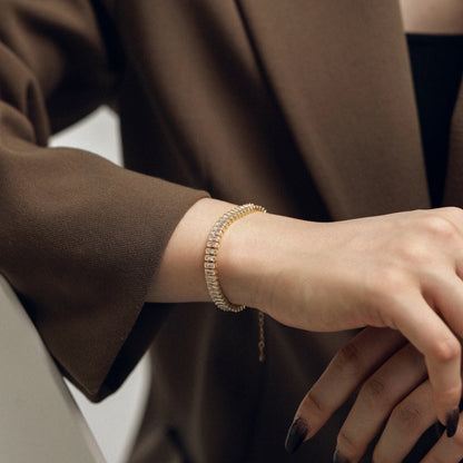 [Solara Jewelry]Exquisite Emerald Cut Daily Bracelet