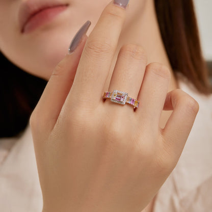 [Solara Jewelry]Exquisite Colorful Radiant Cut Party Ring