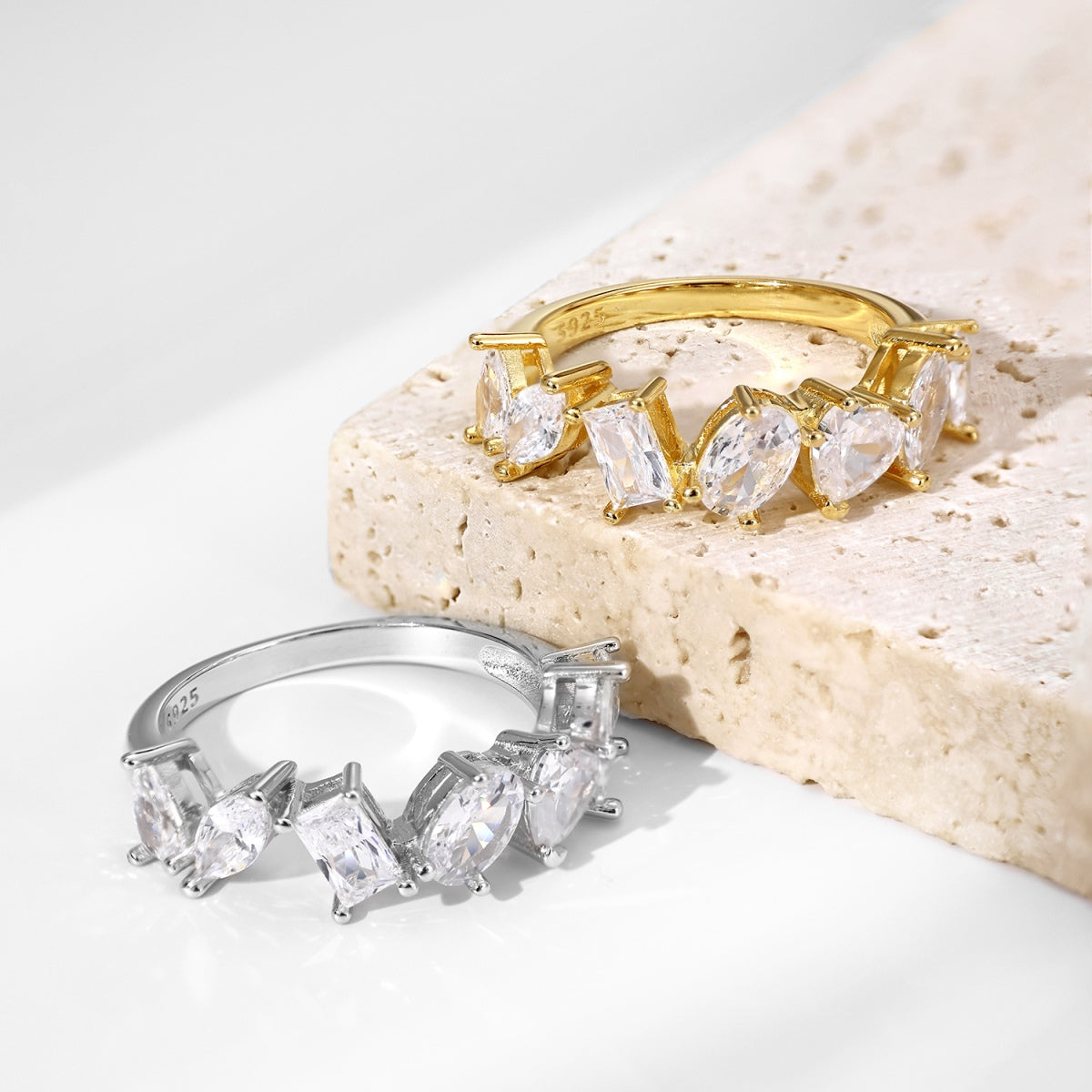 [Solara Jewelry]Delicate Multi Cut Ring