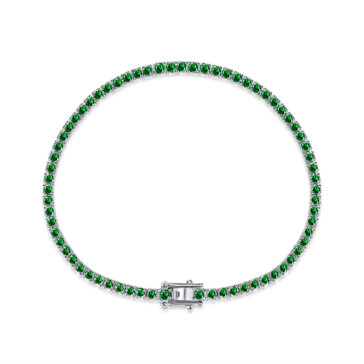 [Solara Jewelry]Dazzling Colorful Round Cut Daily Bracelet