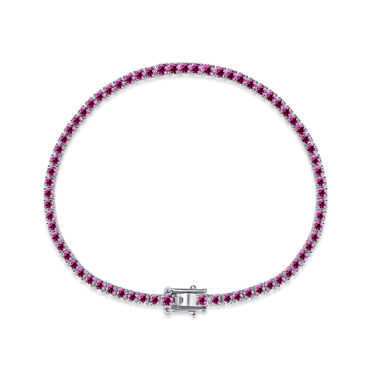[Solara Jewelry]Dazzling Colorful Round Cut Daily Bracelet