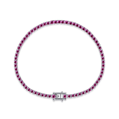 [Solara Jewelry]Dazzling Colorful Round Cut Daily Bracelet