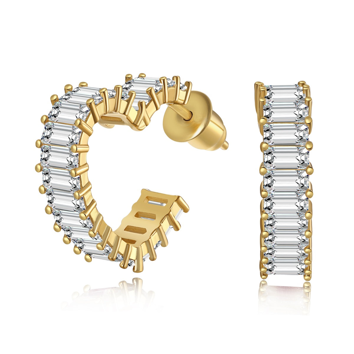 [Solara Jewelry]Radiant Heart Cutout Earrings