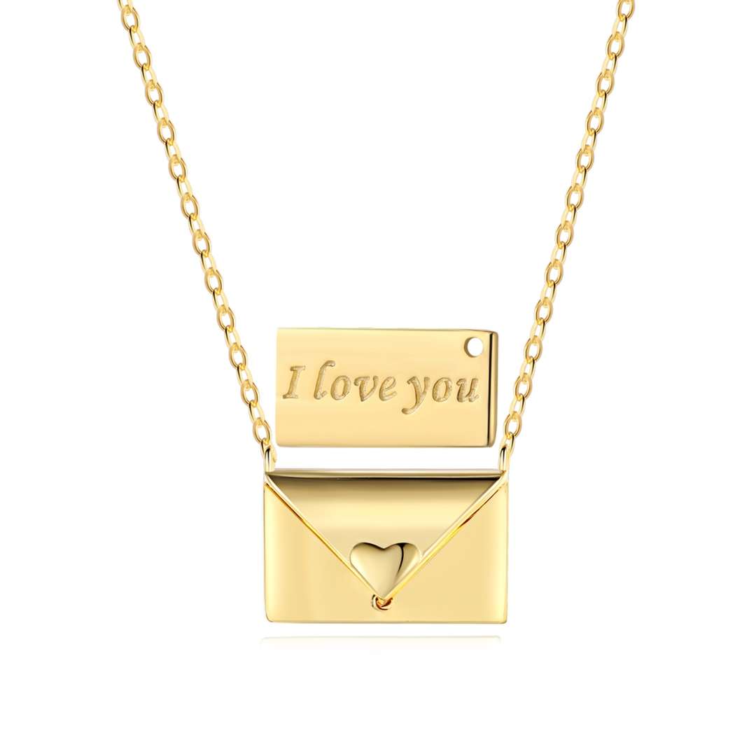 [Solara Jewelry]Envelope Heart Shape Mother's Day Necklace