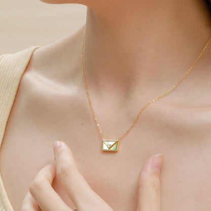[Solara Jewelry]Envelope Heart Shape Mother's Day Necklace