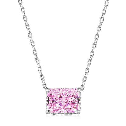 [Solara Jewelry]Luxurious Square Shape Colorful Necalack