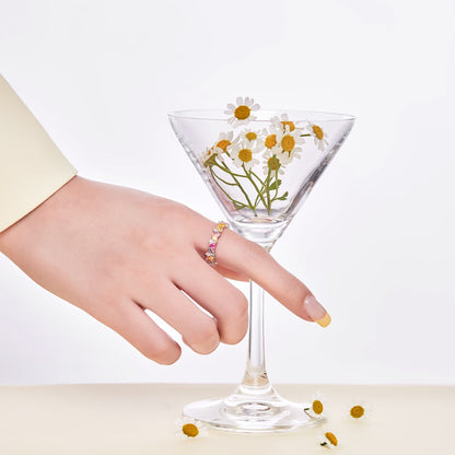 [Solara Jewelry]Dazzling Polychromatic Multi cut Daily Ring