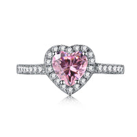 [Solara Jewelry]Eternity Splashy Romantic Heart Shape Lover Ring
