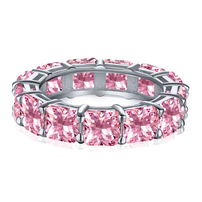 [Solara Jewelry]Elegant Princess Cut Tennis Ring