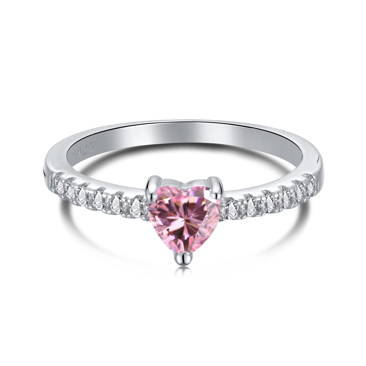[Solara Jewelrys ]0.5 Carat CaratEternity Charming Heart Shape Lover Ring