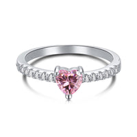 [Solara Jewelry]0.5 Carat CaratEternity Charming Heart Shape Lover Ring