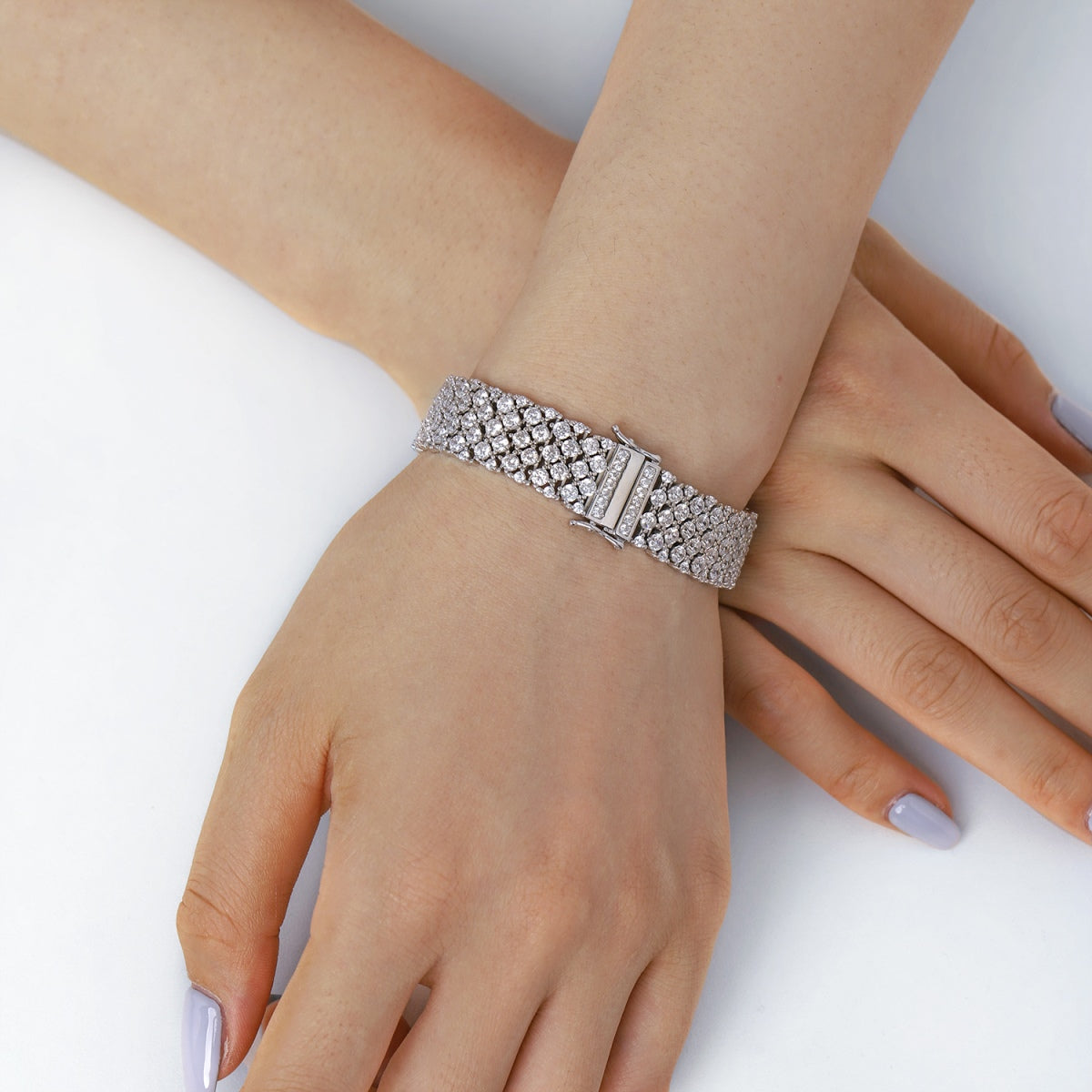 [Solara Jewelry]Ornate Elegant Round Cut Party Bracelet